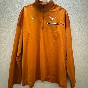 Nike Longhorns Orange Quarter-Zip Pullover